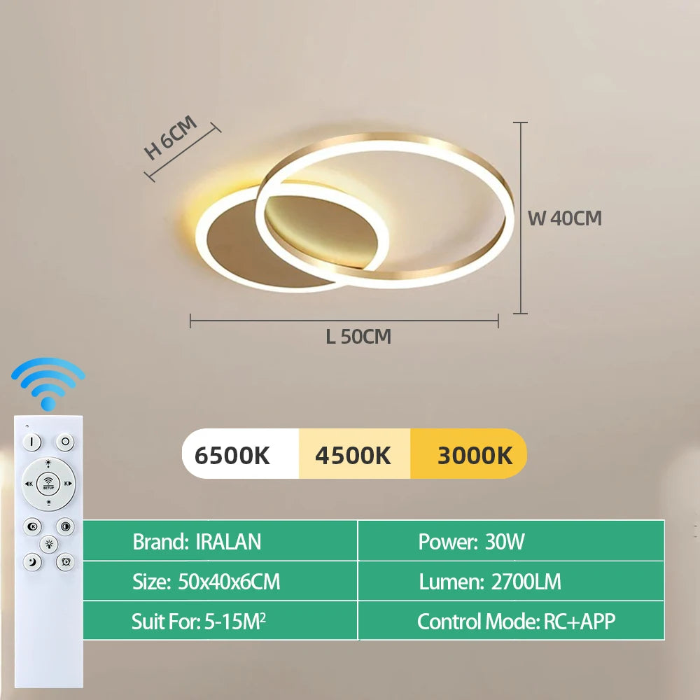 Modern LED Ceiling Chandelier Lighting For Home Living Study Room Bedroom Dimmable Ceiling lamp Indoor Lighting decor...