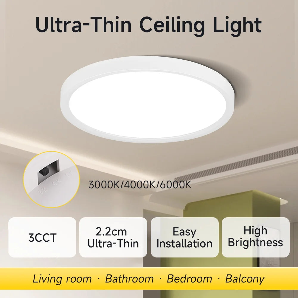 Led Ceiling Lamp Modern Ceiling Chandelier 220V Led Panel Lighting Fixture For Bedroom Kitchen Home Ultra Thin Ceiling Lights
