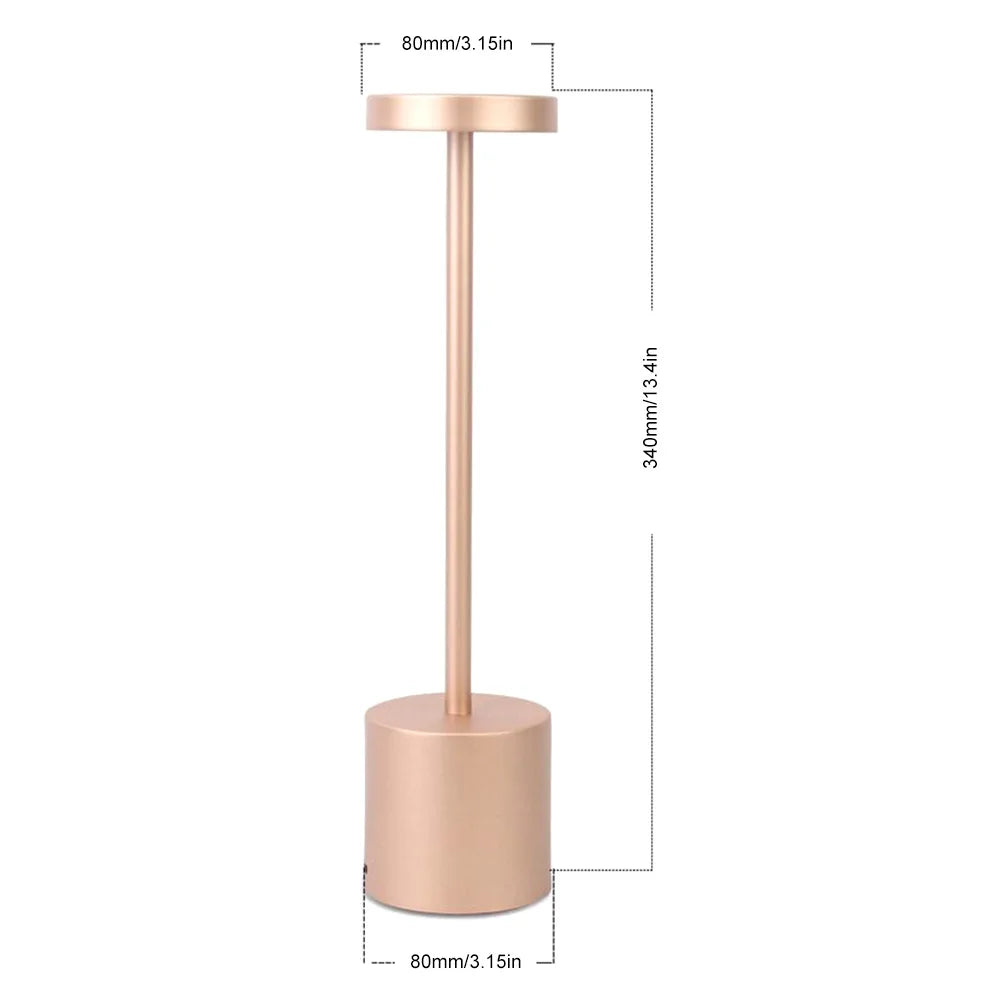 LED Table Lamp Touch Sensor Night Light USB Rechargeable Portable Bedroom Night Light Wireless Reading Lamp Restaurant Hotel Bar