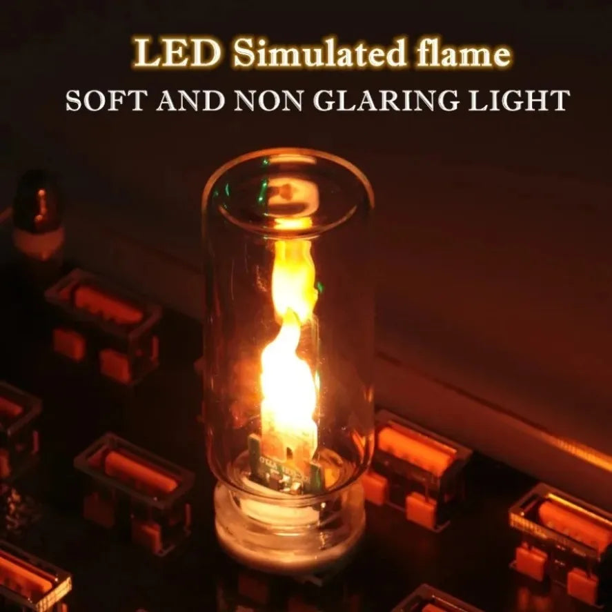 DC 5V USB LED Flame Type Night Light Clear Glass/Frosted Glass Flickering Candle Touch Control DI...