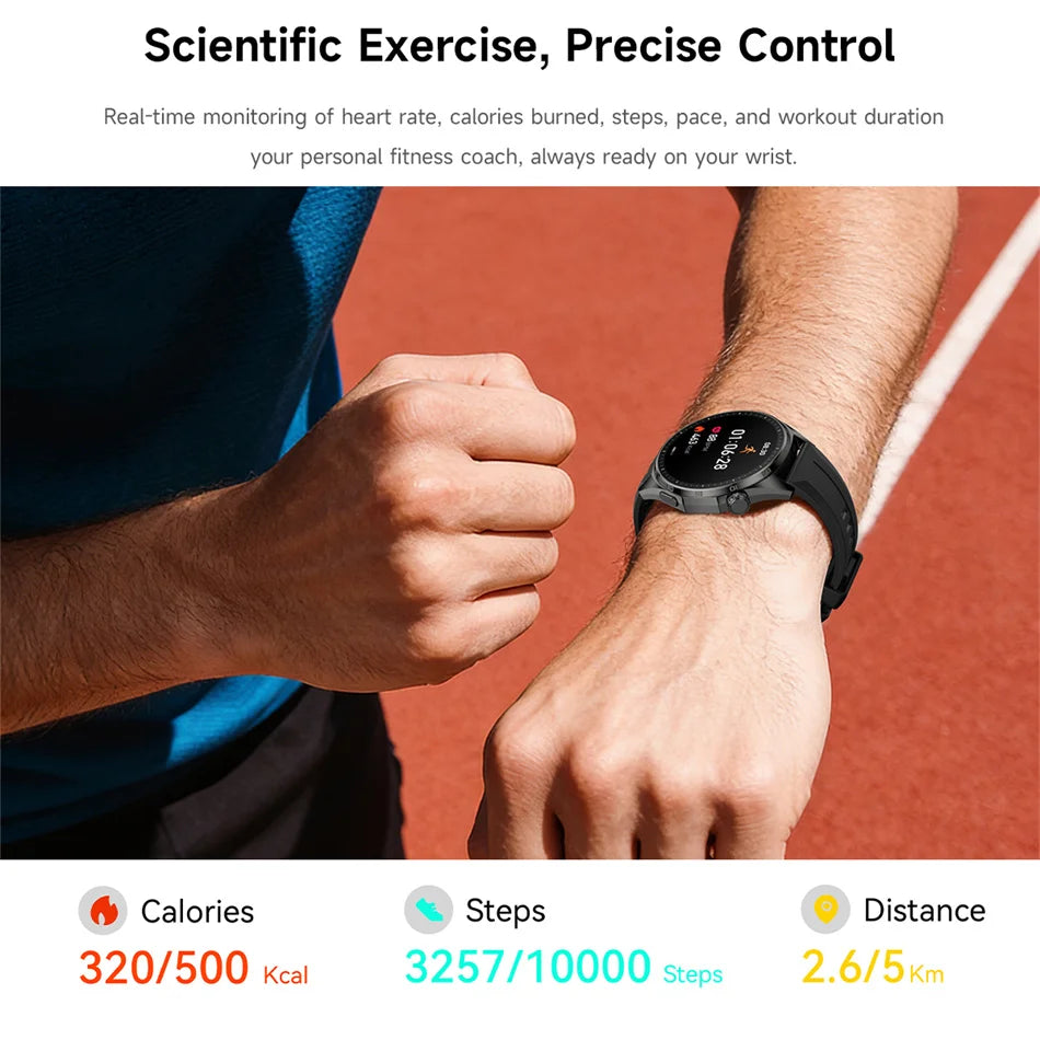 2026 New Bluetooth Call Smart Watch Men 1.53-inch AMOLED HD Screen Sports IP68 Waterproof Heart Rate Smartwatch Watch 6 Pro