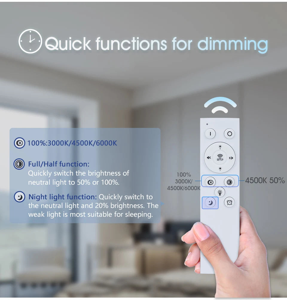 Smart Led Ceiling Lamp 36W 50W Dimmable Modern Led Ceiling Lights With APP Remote Control For Bed...