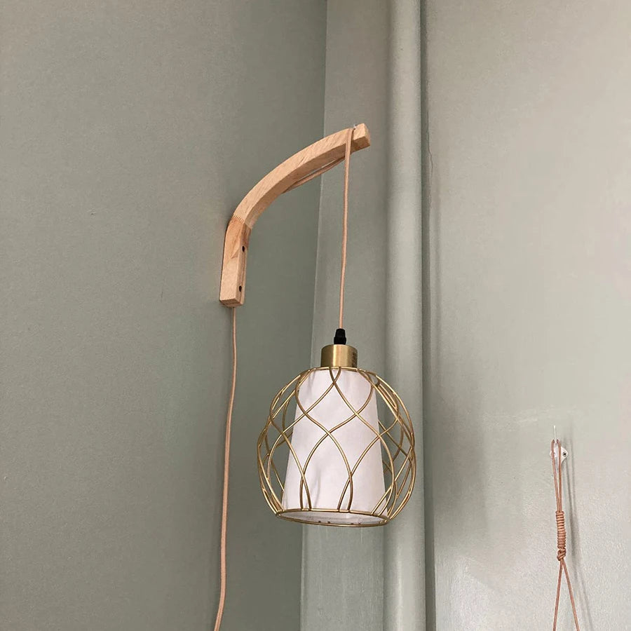 Natural Wood Wall Plant Hangers Hanging Flower Pot Hook Flower Bracket for Lanterns Wind Chimes Balcony Home Decor