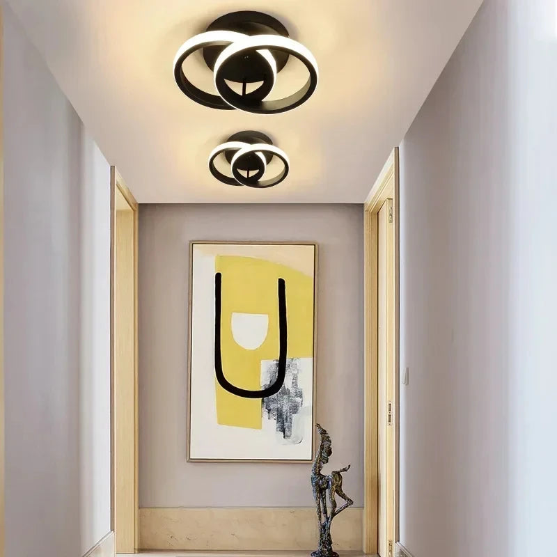 LED Aisle Ceiling Lights Modern Chandelier Three Colors Lamp Minimalist Lamps For Bedroom Light Surface Installation ...