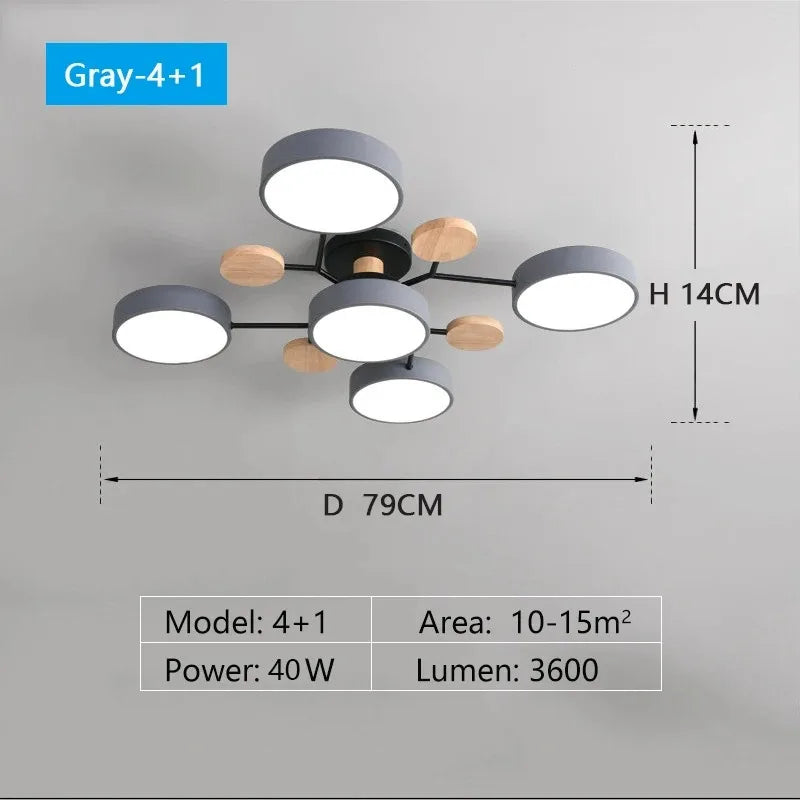 LED Chandelier with 3 Different Colors Suitable for Living Room Bedroom Hotel apartment Study Home Decoration Indoor ...
