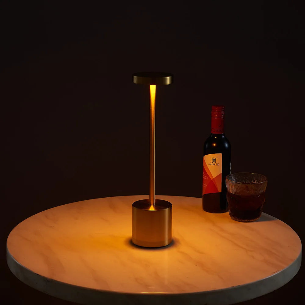 LED Table Lamp Touch Sensor Night Light USB Rechargeable Portable Bedroom Night Light Wireless Reading Lamp Restaurant Hotel Bar