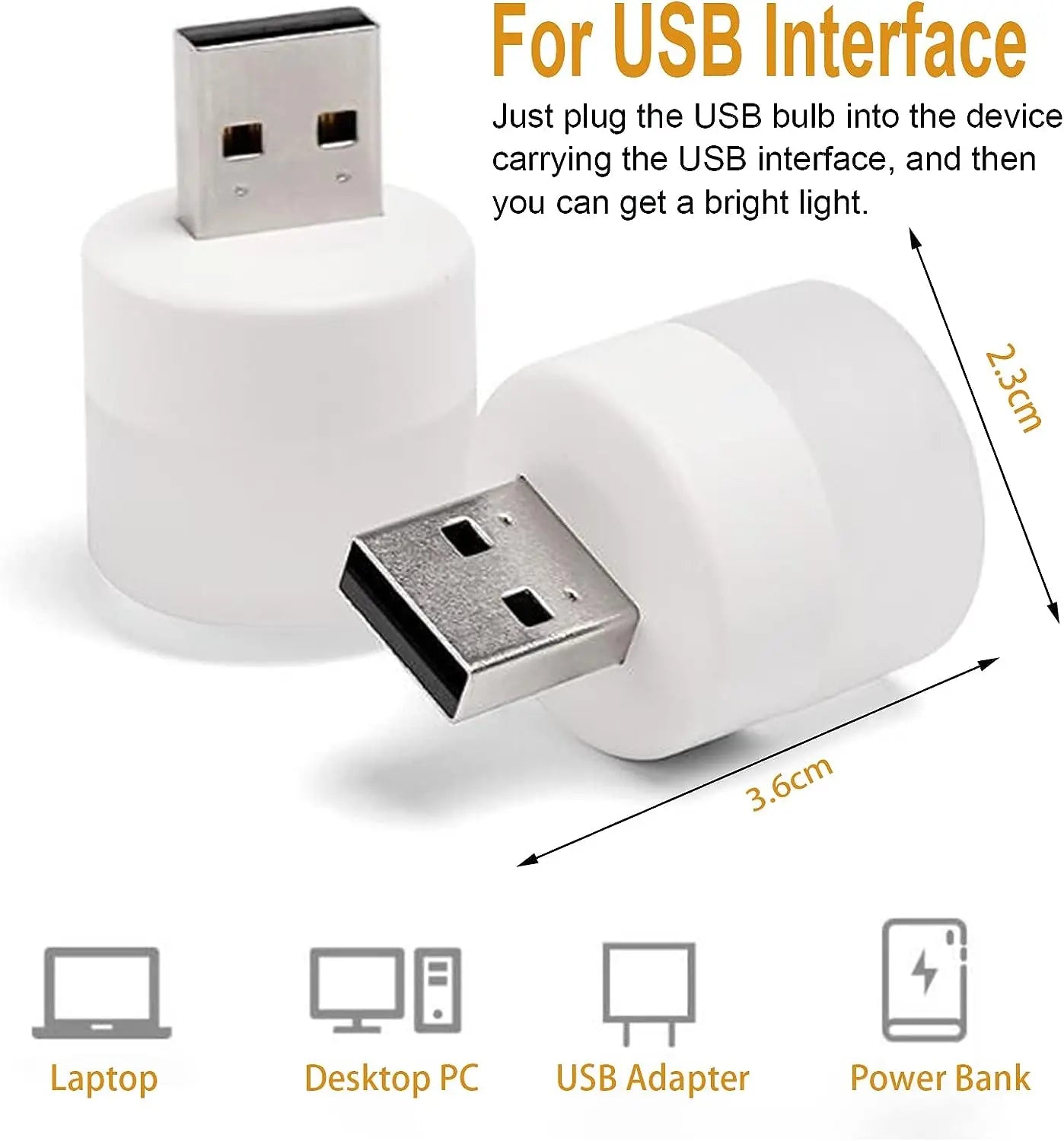 Mini USB Night Light Warm White Eye Protection Book Reading Light USB Plug Computer Mobile Power ...