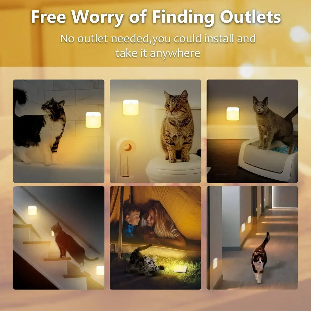 LED Induction Night Light, Wireless USB Charging Human Body Induction Wall Light Bedroom Corridor...
