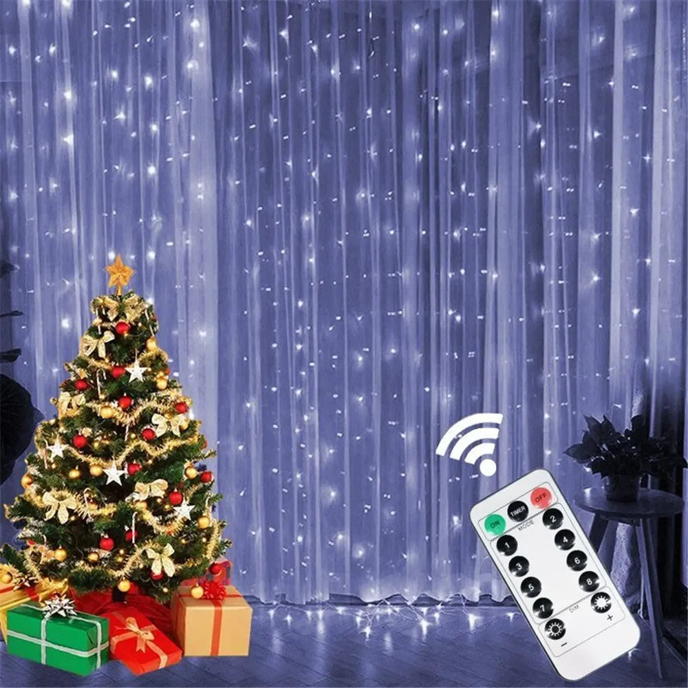 USB Curtain String LampParty Birthday Wall Decoration Garland Wedding Fairy Light 3/6M LED 8 Mode...