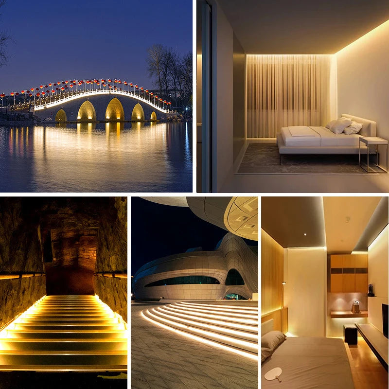 1M-30M COB LED Strip Light Super Bright Led Strip Lights Outdoor Lamp Waterproof Flexible Ri...
