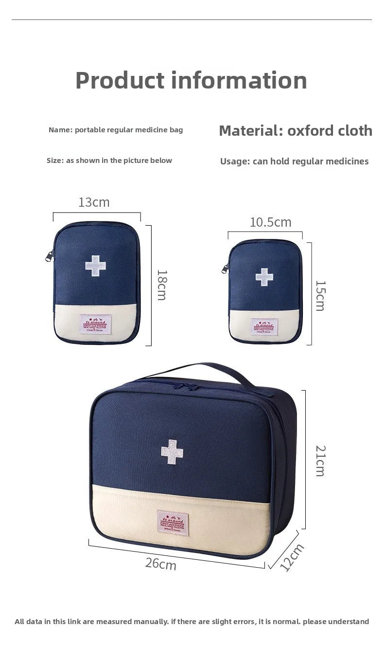 Portable First Aid Kit Essential for Business Trips Outdoor Adventures Home Emergency Storage Compact Travel Health Care Supplie