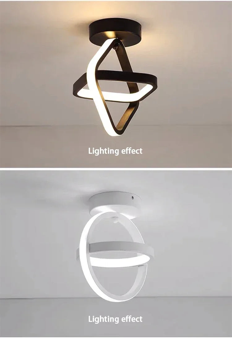 Household LED Chandelier Three Colors Lamp Modern Style Ceiling Lamp Bedroom Light Surface Installation 85-265V Dining Room Lamp