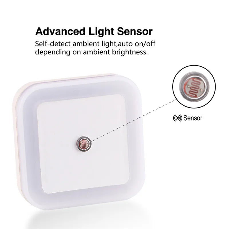 Wireless LED Night Light Sensor Lighting Mini EU/US Plug Night Lights For Children Room Bedroom L...