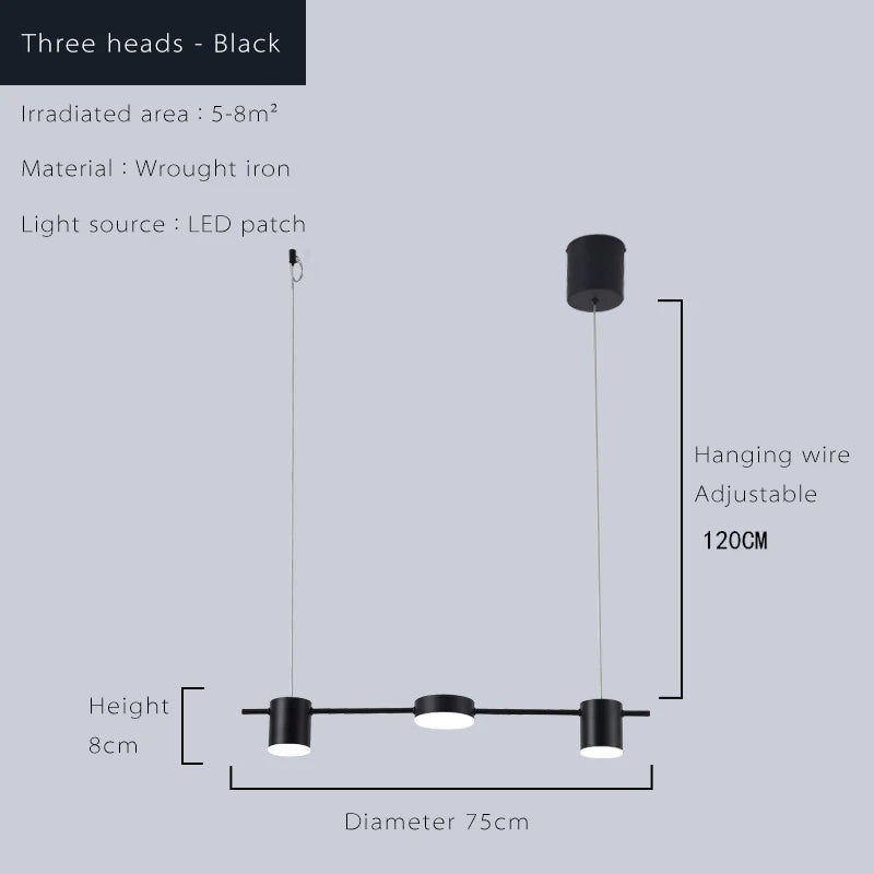 Modern Led Living Room Chandeliers Dining Table Ceiling Chandelier Kitchen Hanging Light Fixture Dimmable Indoor Ligh...