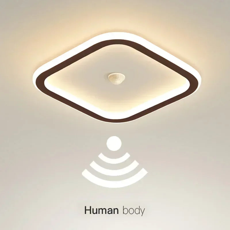 Modern LED Ceiling Light Chandelier Smart Ceiling Lamp with Motion Sensor for Stair Corridor Hallway Entrance Lighting Fixture