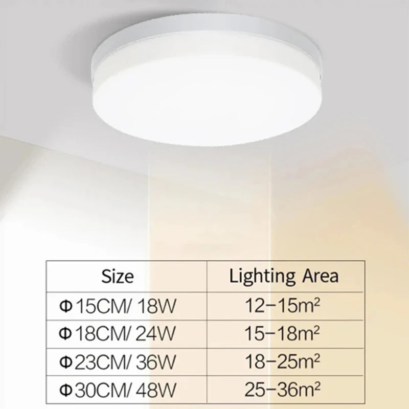 Modern Ultra-thin Round LED Ceiling Light Bedroom Lustre LED Lights For Room Home Decoration 48W ...
