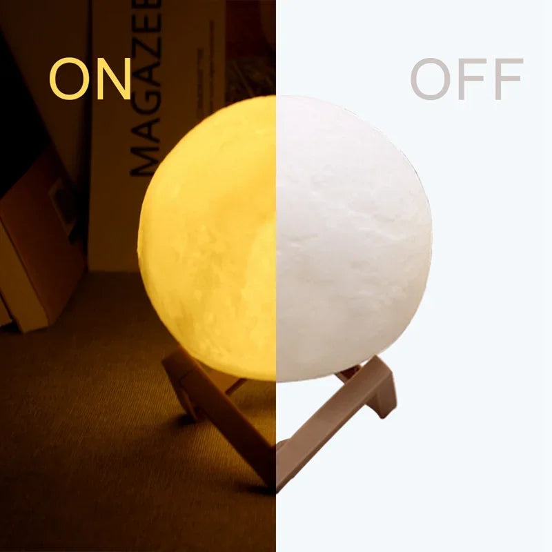 3D 8cm Wireless Moon Lamp Night Light Small Gift for All Occasions This 3D wireless moon lamp ser...