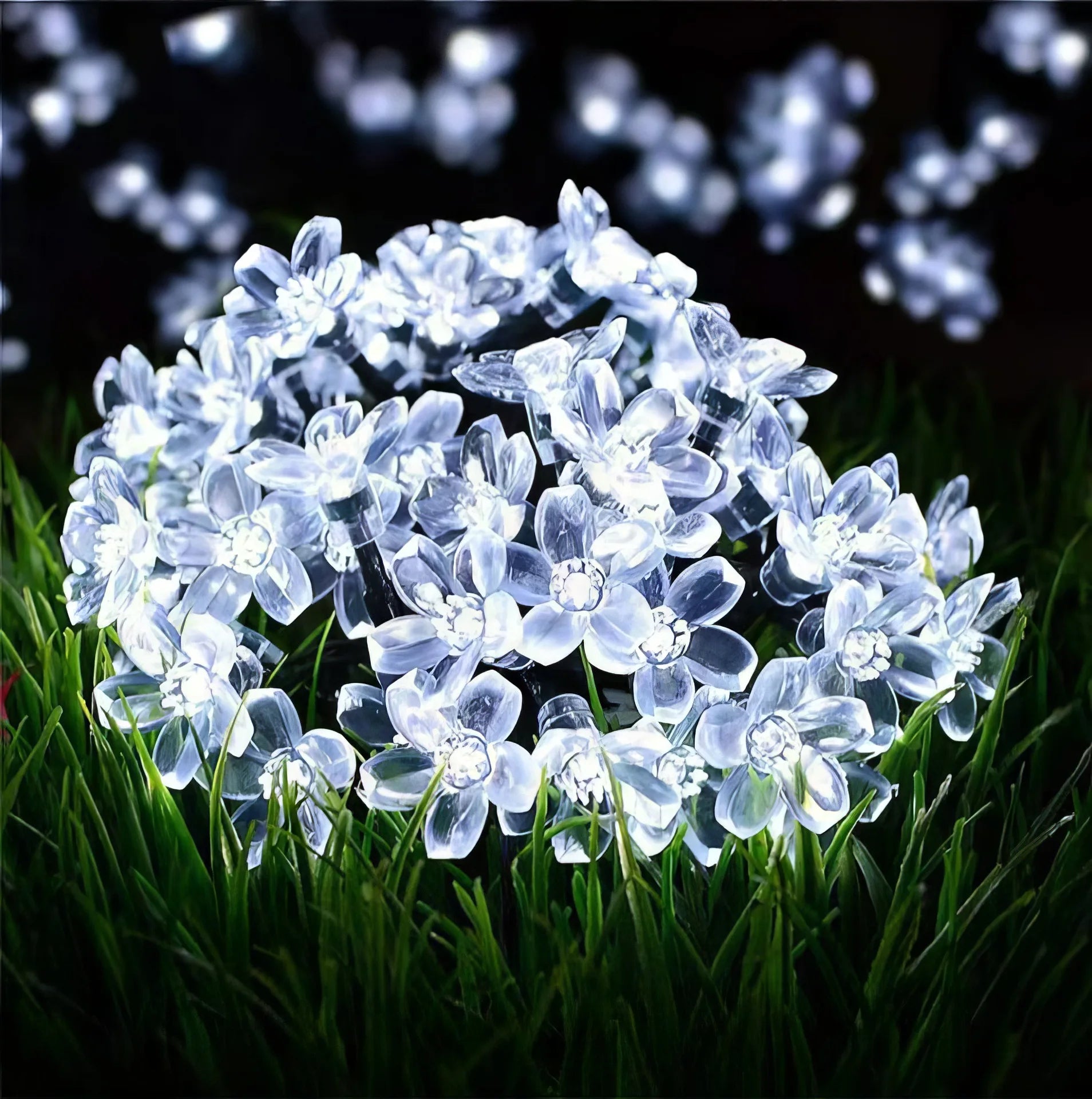 LED Solar String Lights Cherry Blossom Garland Lights Outdoor Solar Garden Patio Decor Lights Christmas Wedding Party Decoration