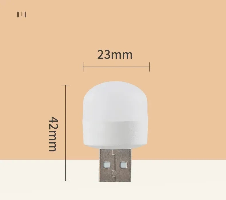USB Night Light Mini LED Night Light USB Plug Lamp Power Bank Charging USB Book Lights Round Read...