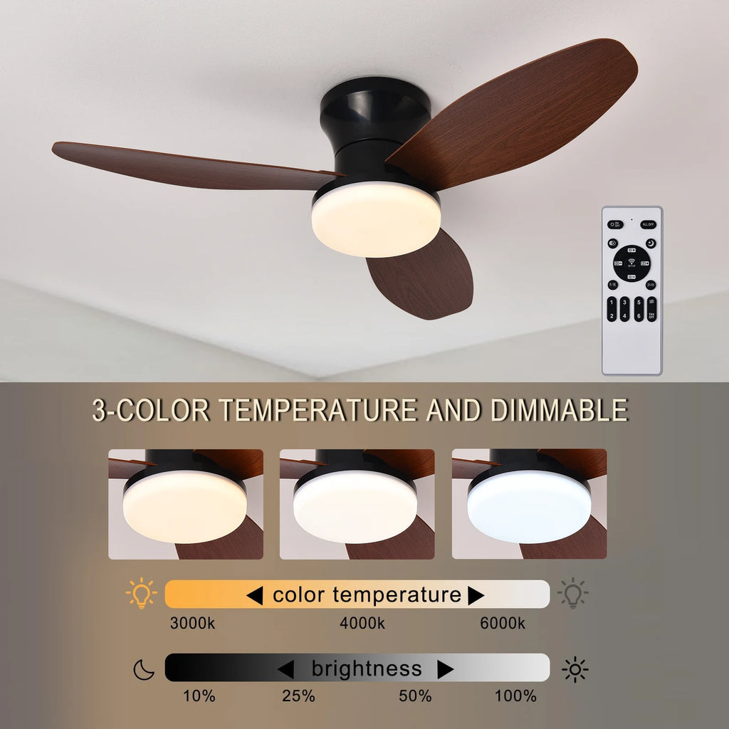 Ceiling Fan with Light Casa inteLigente Socket Fan Light ventilatore Da Soffitto Con Luce De Tech...