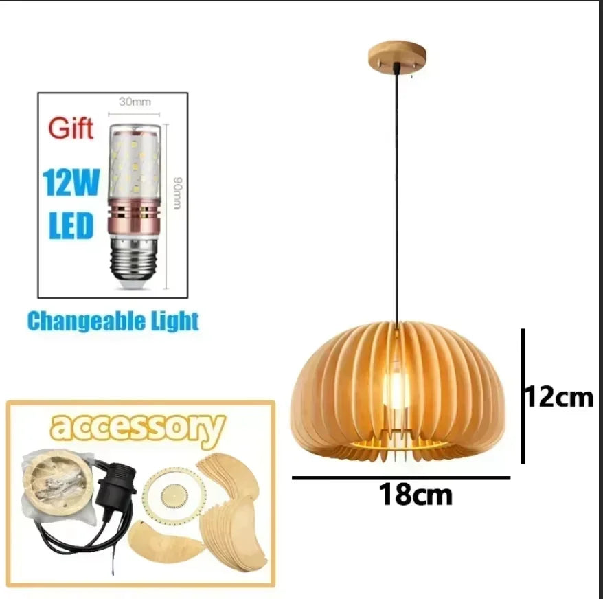 Bamboo Hand Weaving Pendant Lights 38cm Hanging LED Ceiling Lamp Chandelier Fixture Rattan Hand Craft Woven Home Bedr...
