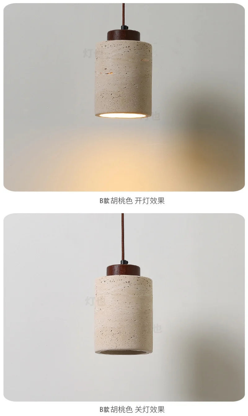 Modern Travertine Stone Pendant Light Versatile In Various Styles Bedroom Dining Room Kitchen Island  Decor lamp Fast Delivery