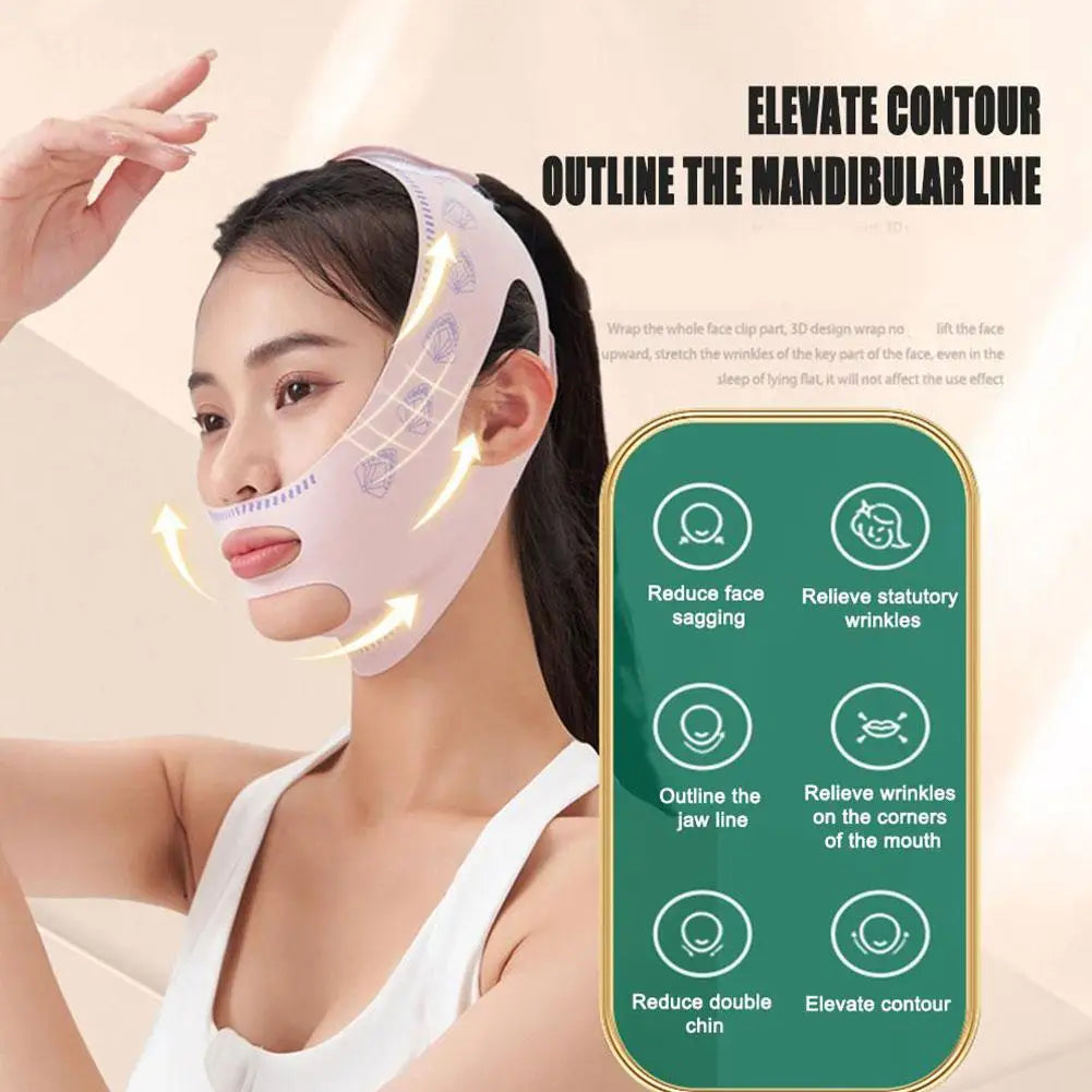 Breathable V Face Band Cheek Reduce Double Chin Lift Up Face Thin Mask V-Line Shaping Bandage Anti Wrinkle Face Bandage Tool