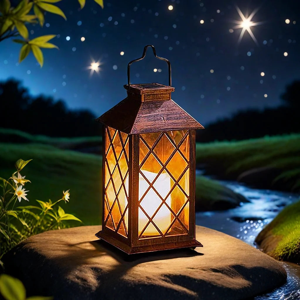 1 PC Solar Lantern Candle Lamp Outdoor Waterproof LED Lights for Garden Decorative Lighting Pathway Lighting