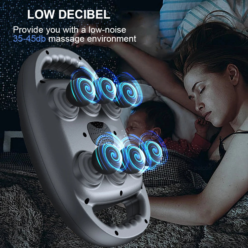 Fascia Massage Gun High Frequency Muscle Massager Gun Body Back Waist Shoulder Massage Machine 16 Heads Professional Fascia Gun