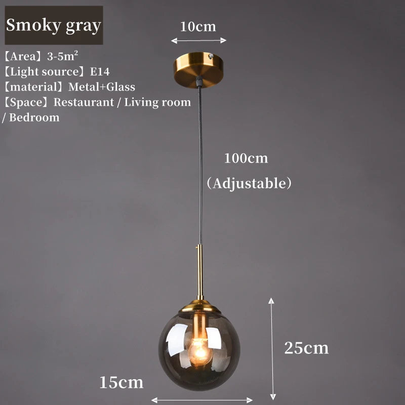 Modern Luxury Glass & Gold Pendant Chandelier — Nordic LED