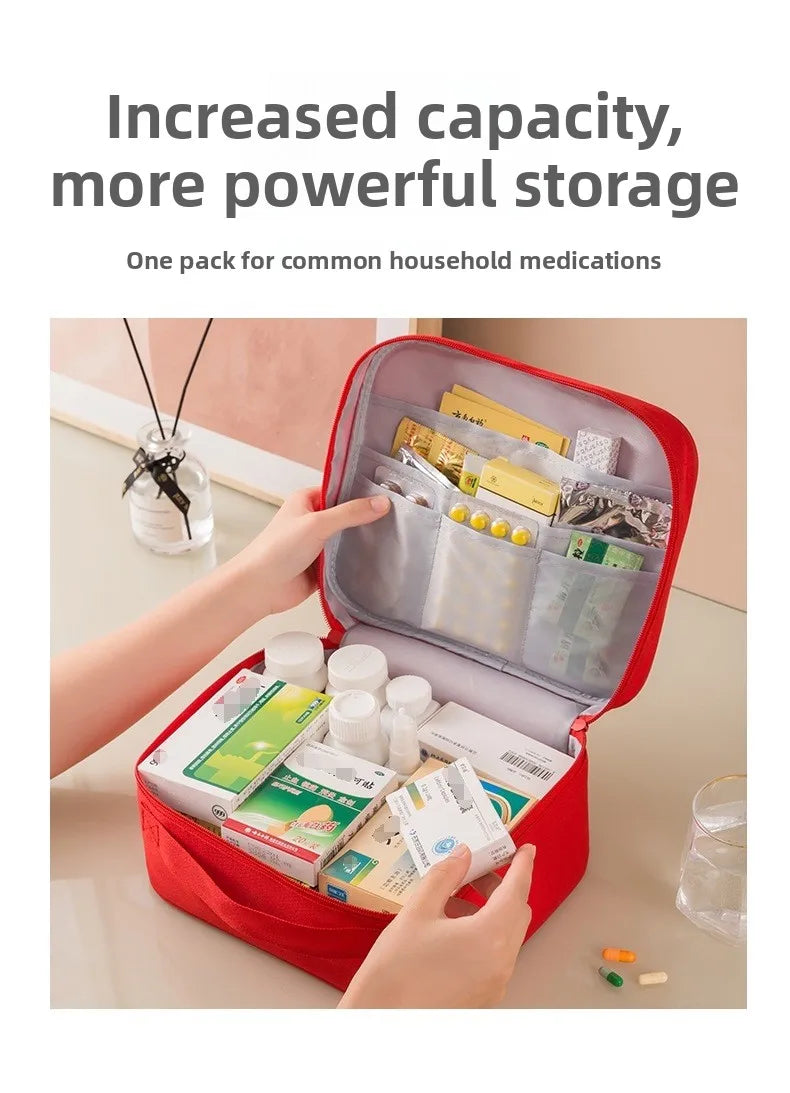Portable First Aid Kit Essential for Business Trips Outdoor Adventures Home Emergency Storage Compact Travel Health Care Supplie