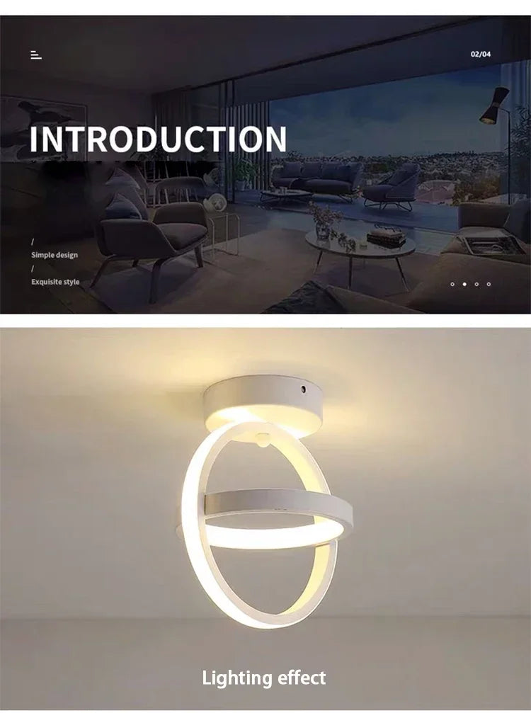 Household LED Chandelier Three Colors Lamp Modern Style Ceiling Lamp Bedroom Light Surface Installation 85-265V Dining Room Lamp