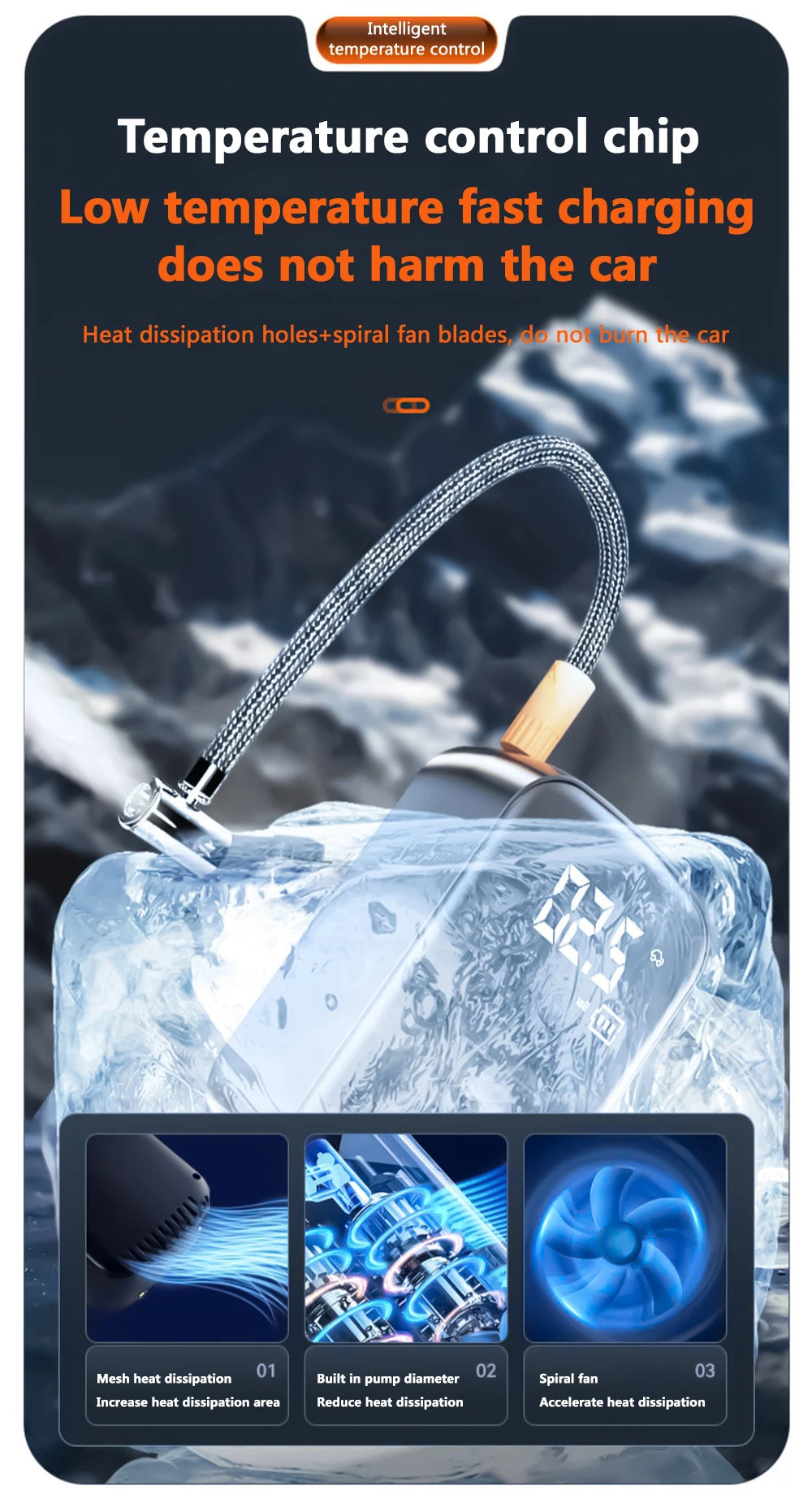 Portable Car Air Pump Electric Tire Inflator Pump Wireless Intelligent Digital Display Tire Gases Machines Car Air Compressor