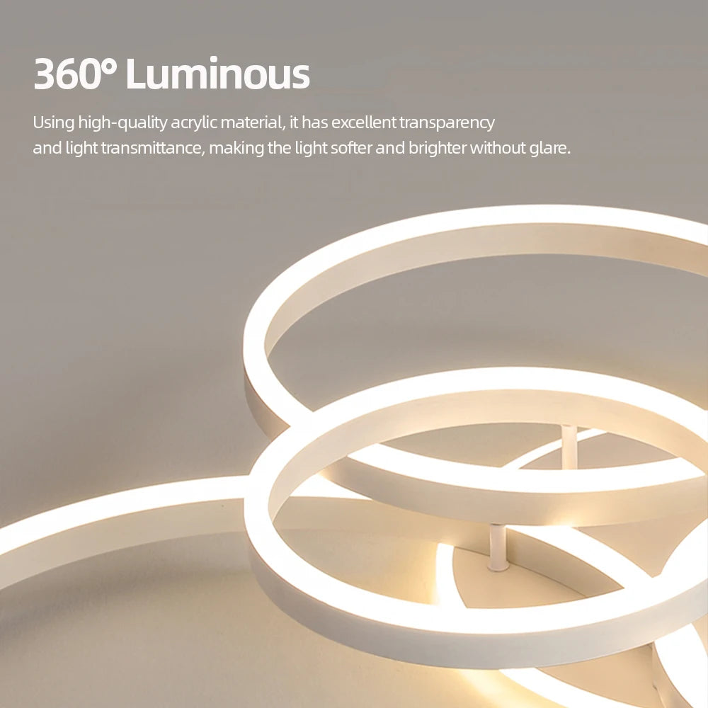 Modern LED Ceiling Chandelier Lighting For Home Living Study Room Bedroom Dimmable Ceiling lamp Indoor Lighting decoration Lamps