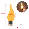 USB 5V Powered Simulated Flame Flickering LED Night Light Clear Frosted Glass Candle for Home Roo...