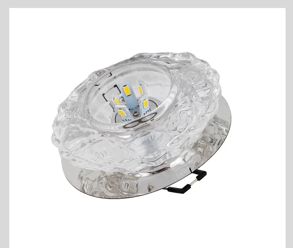 LED Crystal Lamp Embedded Ceiling Light for Home Living Room Corridor Decorative Ceiling Lamp Porch Balcony Indoor Lighting