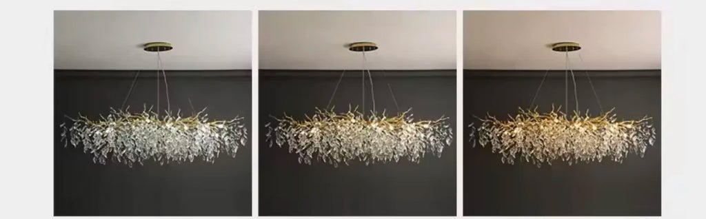 Luxury Gold Crystal LED Chandeliers Living Dining Room Bedroom Lighting Lustre Ceiling Pendant Lamps Indoor Villa Lights Fixture