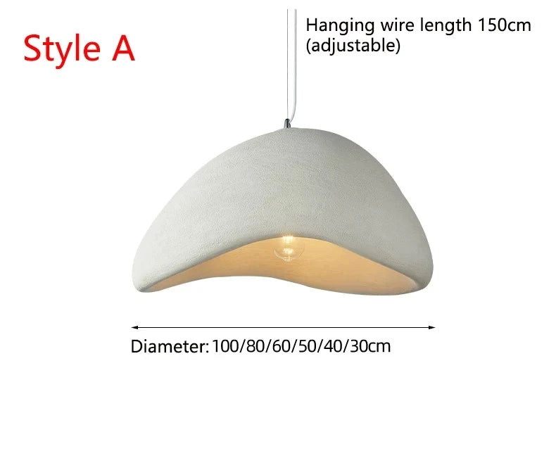 Japanese Wabi Sabi LED Ceiling Chandelier Nordic Modern Dining Bar Table Pendant Light Loft Living Room Decoration Hanging Lamp