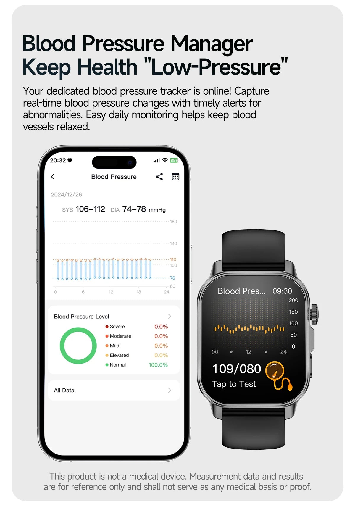 New Professional Health Watch Blood Pressure 2.01"AMOLED Screen Uric Acid Blood Lipids Flashlight Care Smart Watches for Women