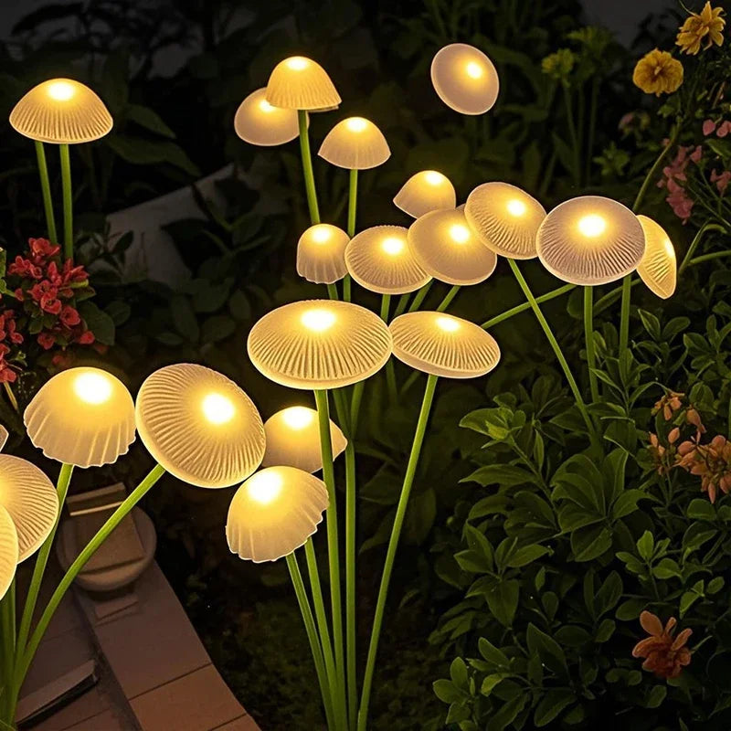 Solar Garden Lights Dual Mode LED Solar Mushroom Lights Waterproof Decor Yard Patio Pathway Jelly...