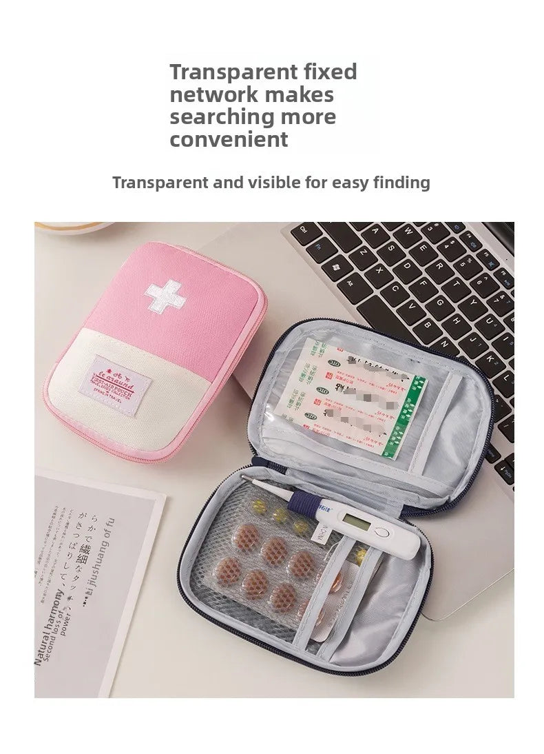 Portable First Aid Kit Essential for Business Trips Outdoor Adventures Home Emergency Storage Compact Travel Health Care Supplie
