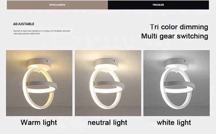 Household LED Chandelier Three Colors Lamp Modern Style Ceiling Lamp Bedroom Light Surface Installation 85-265V Dining Room Lamp