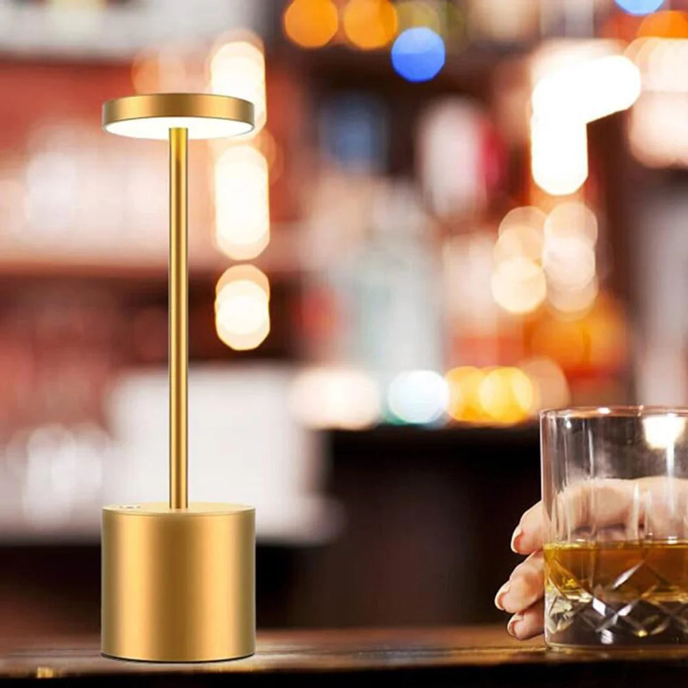 LED Table Lamp Touch Sensor Night Light USB Rechargeable Portable Bedroom Night Light Wireless Reading Lamp Restaurant Hotel Bar