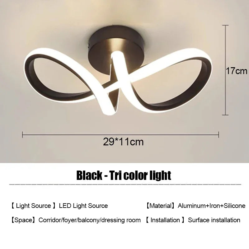 Modern LED Aisle Ceiling Lights Nodic Home Lighting Led Surface Mounted for Bedroom Living Room Corridor Light 3-colo...