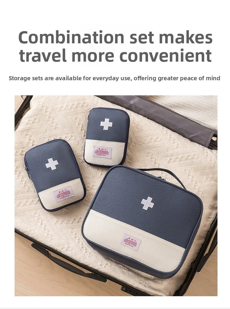 Portable First Aid Kit Essential for Business Trips Outdoor Adventures Home Emergency Storage Compact Travel Health Care Supplie