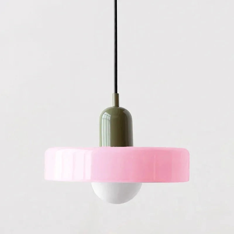 Nordic Retro E27 Colorful Ceiling Chandelier Orange Glass Pendant Lamp for Home Decor Dining Room Cafe Bar Counter Li...