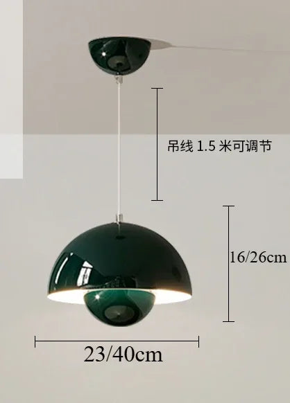 Nordic Led Color Chandelier Macaron Danish Mushroom Hanging Lights Restaurant Kitchen Pendant Lamp Home Luminaire LED...