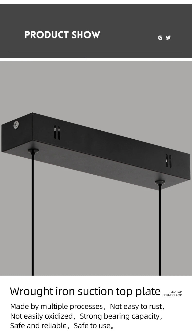 Pendant Light Modern Simple Dining Room Light For Wall Kitchen Long Chandelier Living Room Pendant Lamp Home Decoration Lighting