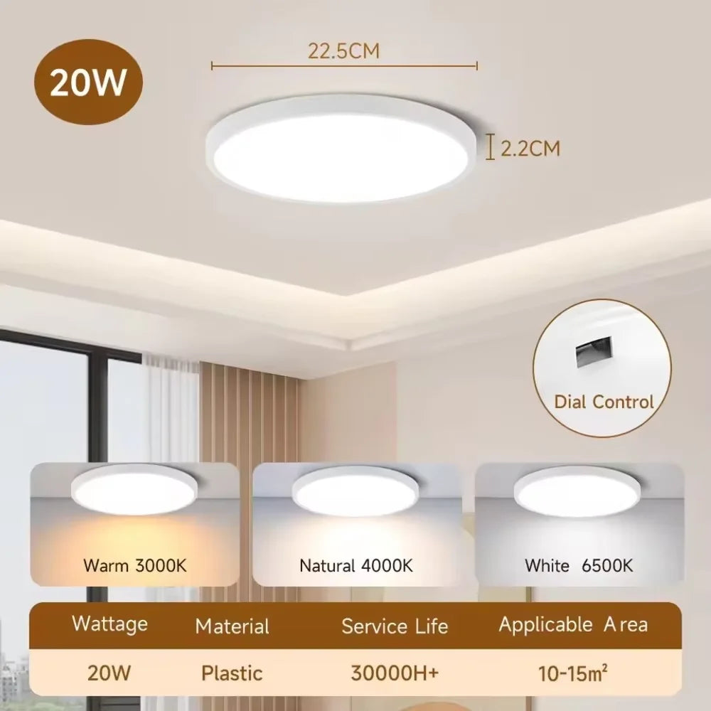 Led Ceiling Lamp Modern Ceiling Chandelier 220V Led Panel Lighting Fixture For Bedroom Kitchen Home Ultra Thin Ceilin...