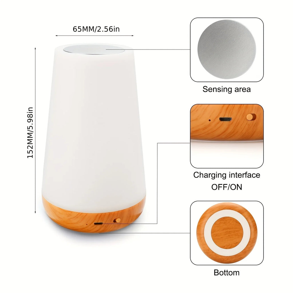 Table Lamp Bedside Lamp For Bedroom 13 Color Changing Touch Night Light RGB Remote Dimmable USB R...